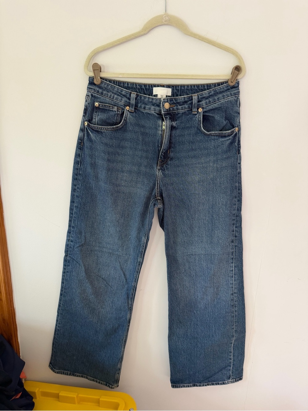 H&M Blue Wide-Leg Denim Jeans